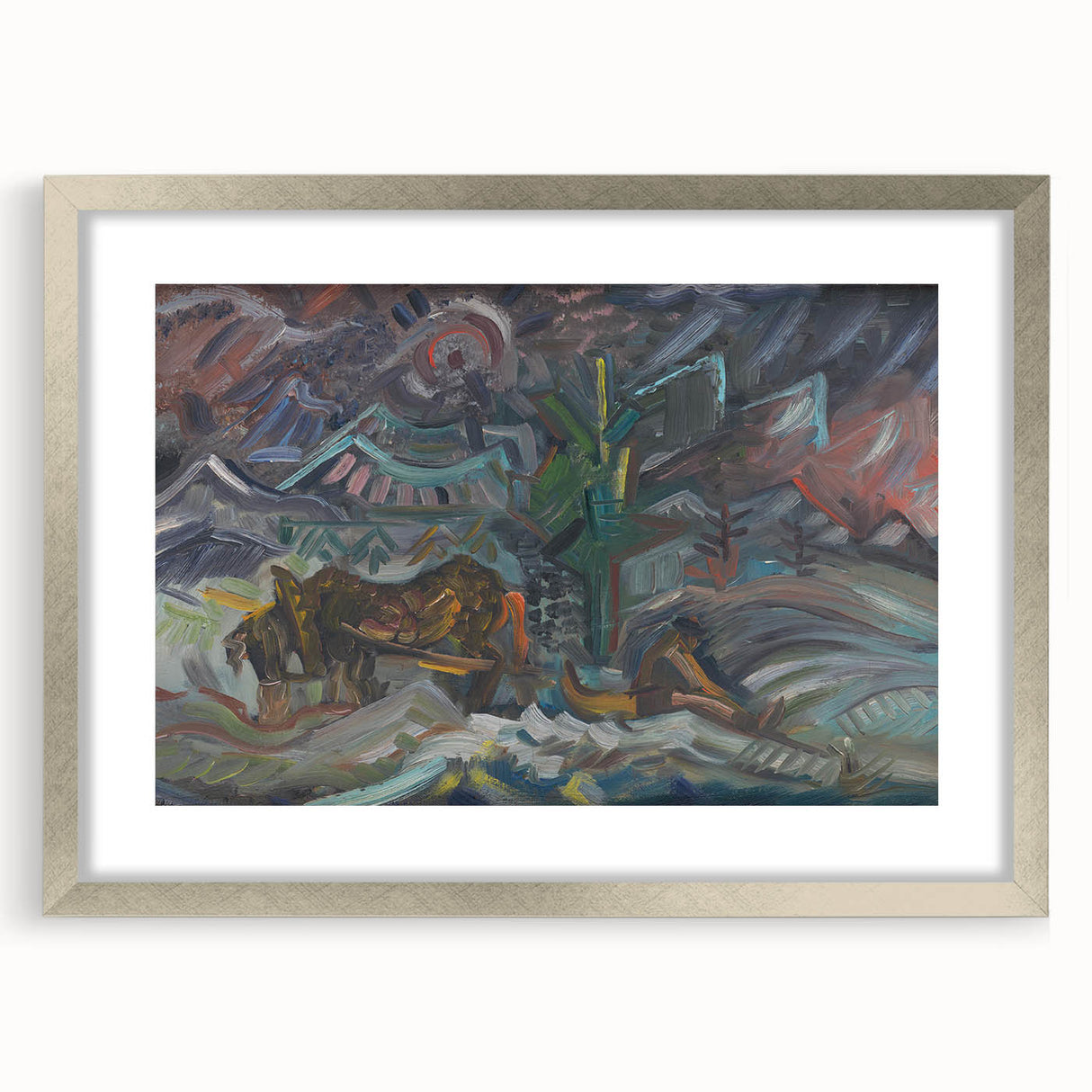 Expressionist Art - Resting Farmers by Arnold Peter Weisz-Kubínčan