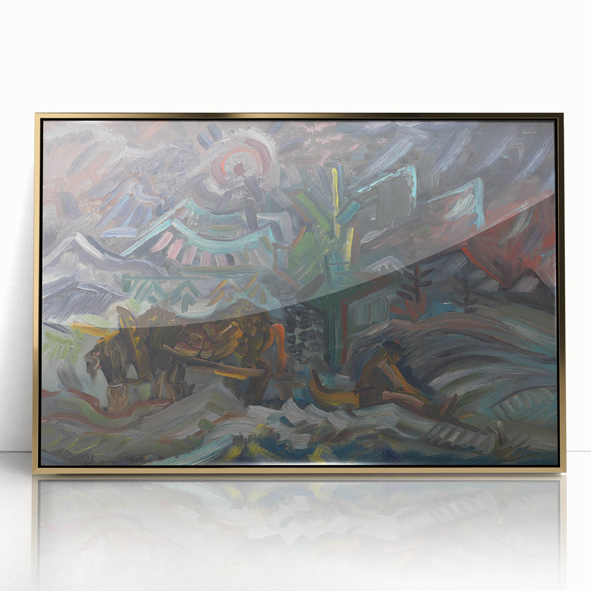 Expressionist Art - Resting Farmers by Arnold Peter Weisz-Kubínčan