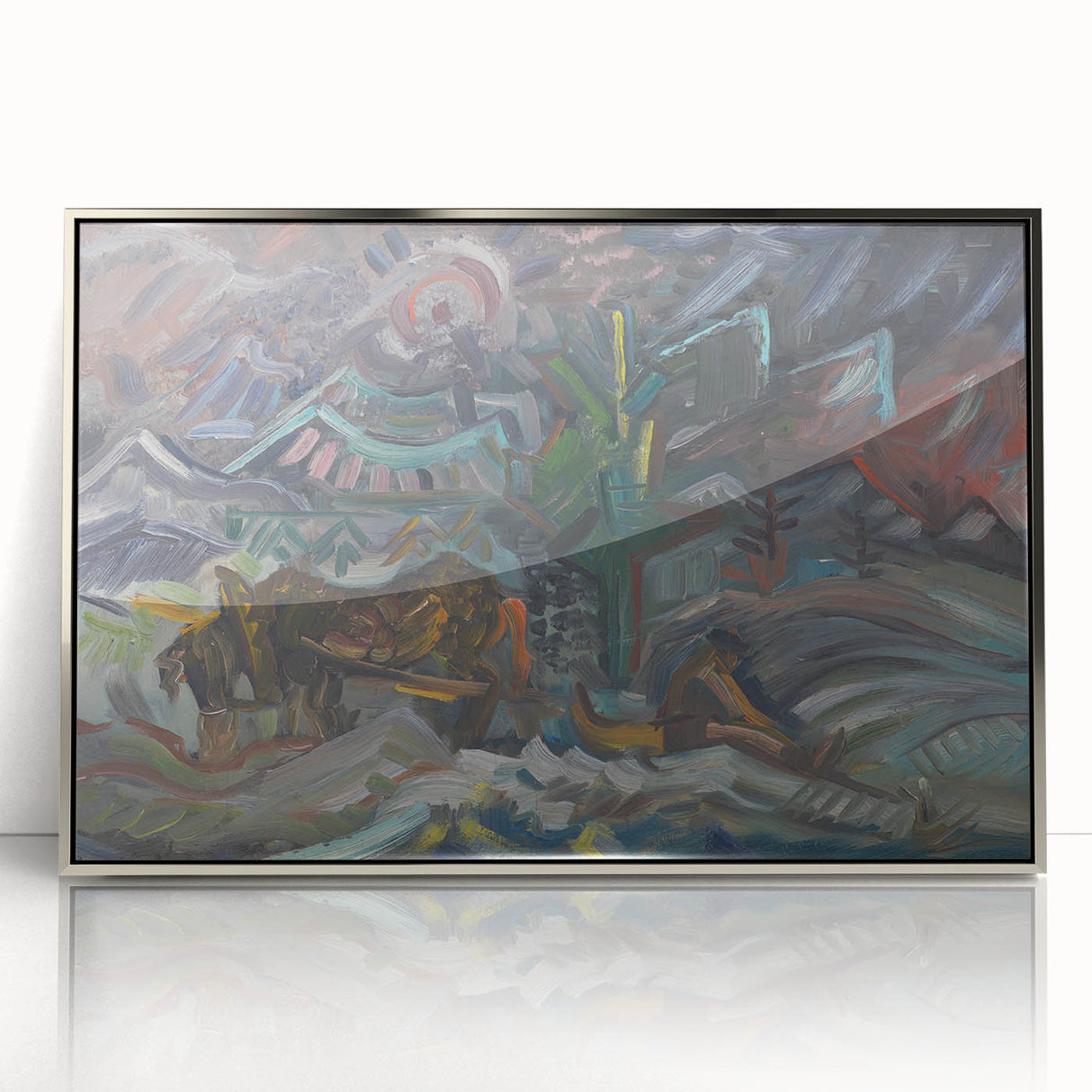 Expressionist Art - Resting Farmers by Arnold Peter Weisz-Kubínčan