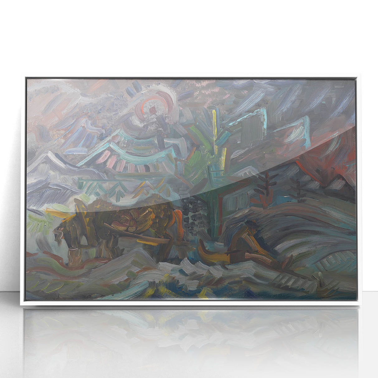 Expressionist Art - Resting Farmers by Arnold Peter Weisz-Kubínčan