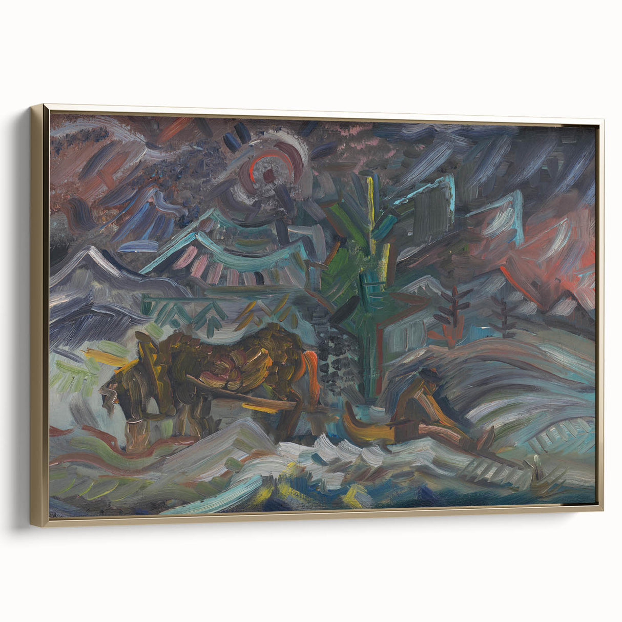 Expressionist Art - Resting Farmers by Arnold Peter Weisz-Kubínčan