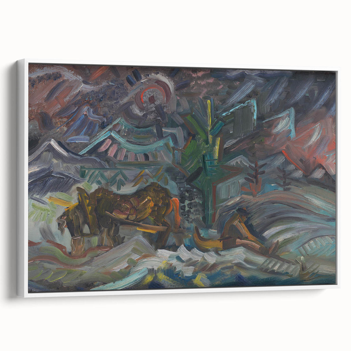 Expressionist Art - Resting Farmers by Arnold Peter Weisz-Kubínčan