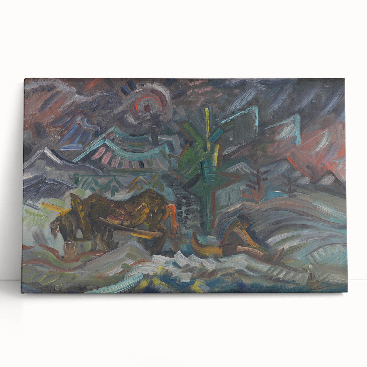 Expressionist Art - Resting Farmers by Arnold Peter Weisz-Kubínčan
