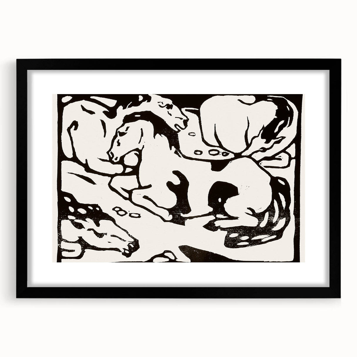 Expressionist Art - Resting Horses by Franz Marc