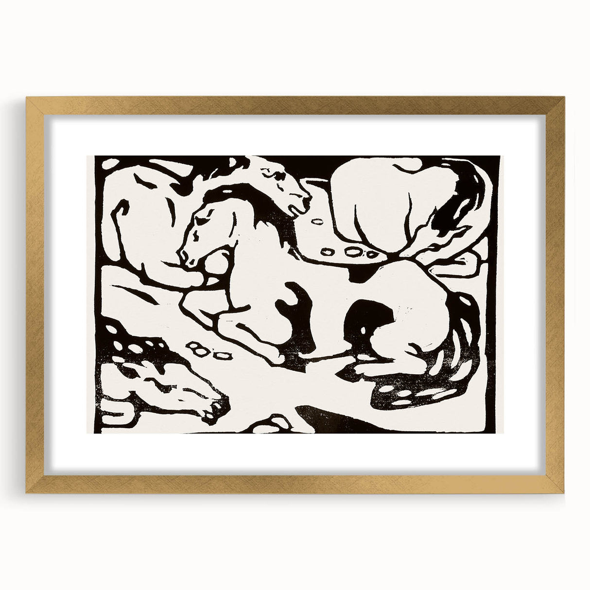 Expressionist Art - Resting Horses by Franz Marc