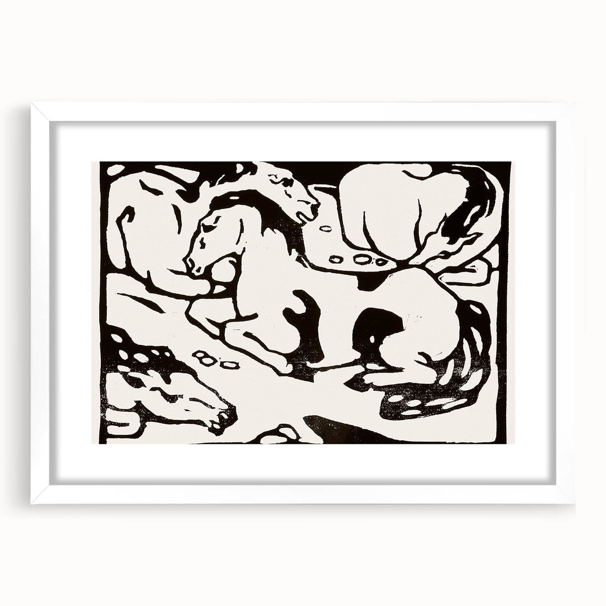 Expressionist Art - Resting Horses by Franz Marc