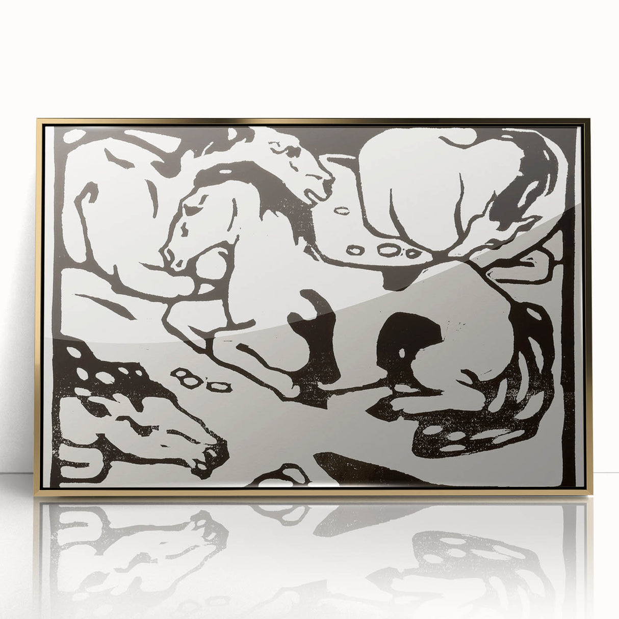 Expressionist Art - Resting Horses by Franz Marc