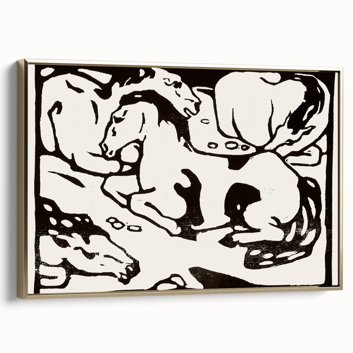 Expressionist Art - Resting Horses by Franz Marc