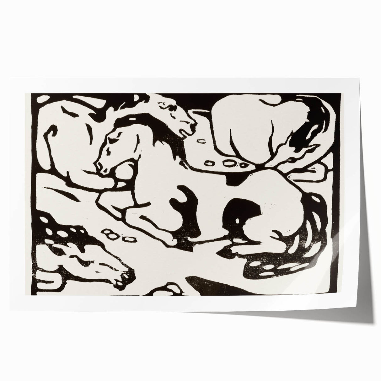 Expressionist Art - Resting Horses by Franz Marc