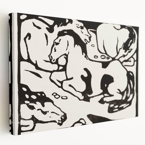 Expressionist Art - Resting Horses by Franz Marc