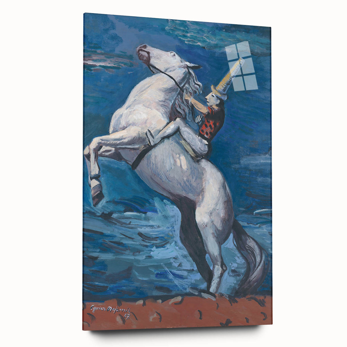 Expressionist Art - Rider by the Seashore by Cyprián Majerník