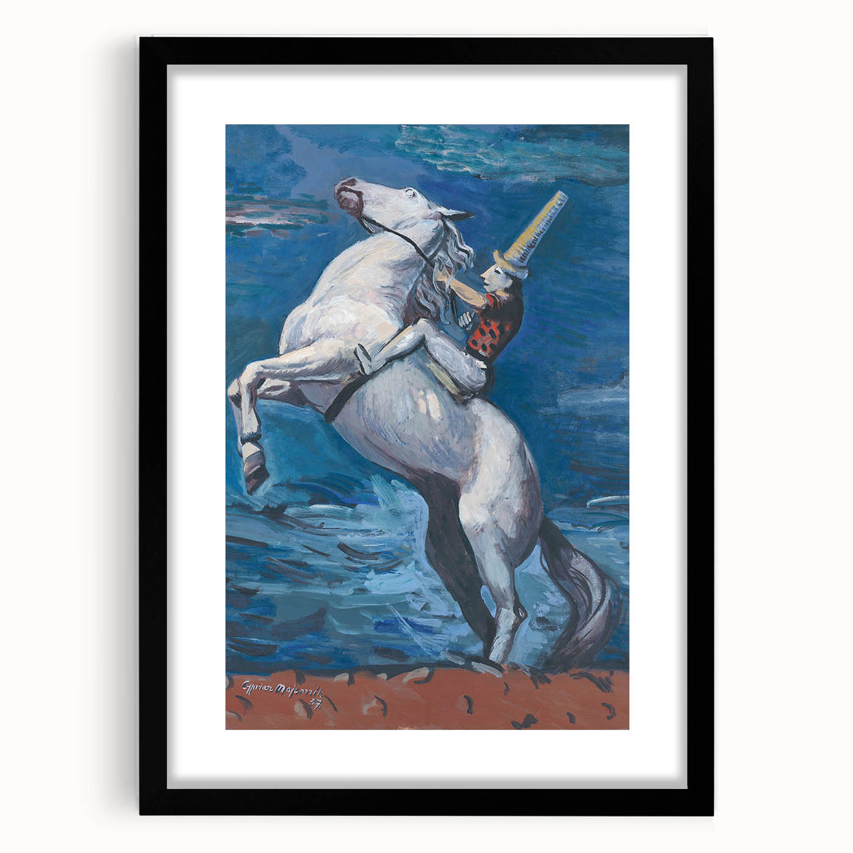 Expressionist Art - Rider by the Seashore by Cyprián Majerník