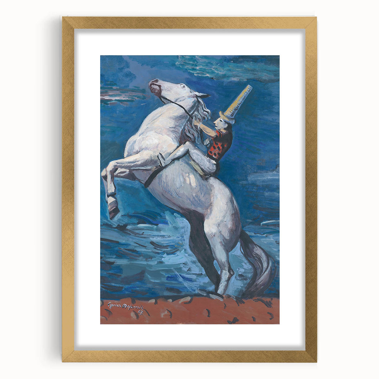 Expressionist Art - Rider by the Seashore by Cyprián Majerník