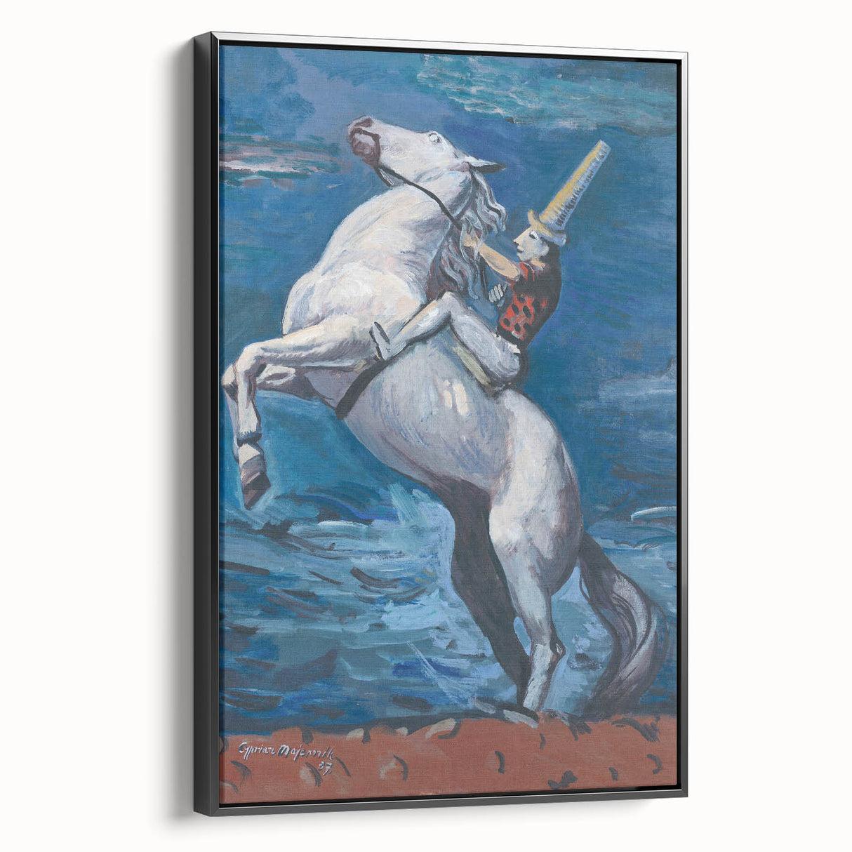 Expressionist Art - Rider by the Seashore by Cyprián Majerník