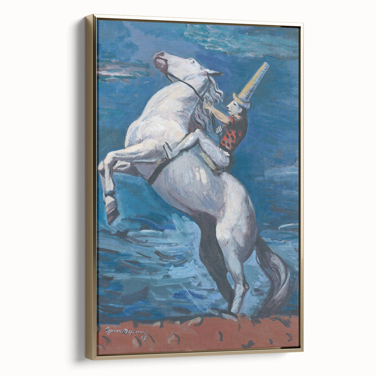 Expressionist Art - Rider by the Seashore by Cyprián Majerník