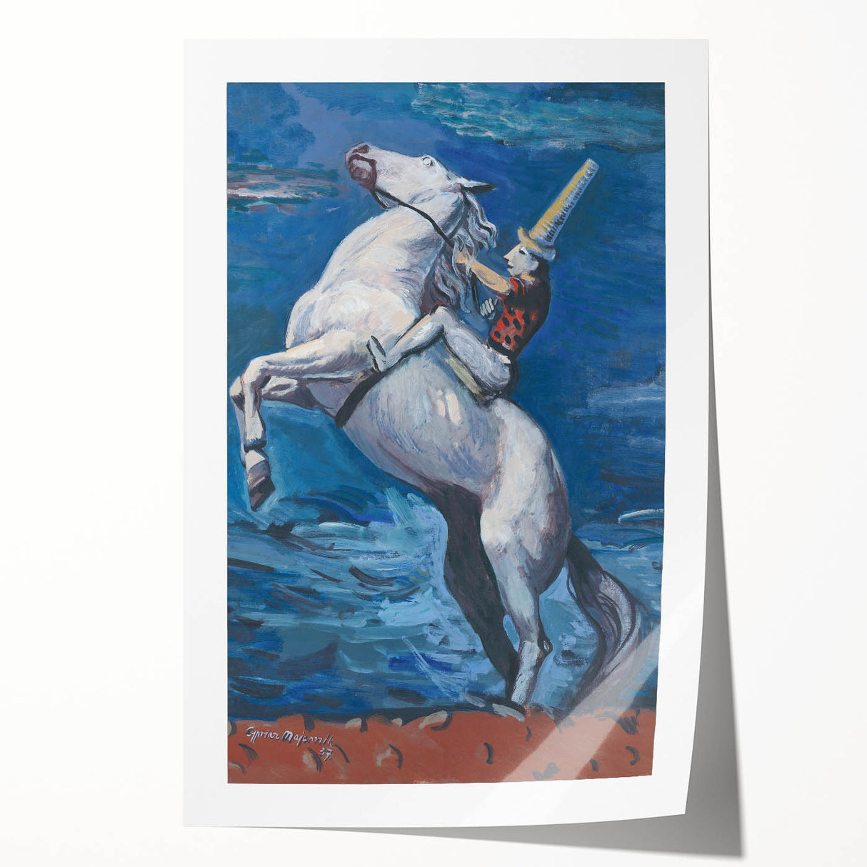 Expressionist Art - Rider by the Seashore by Cyprián Majerník