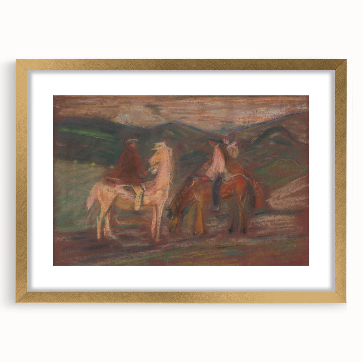 Expressionist Art - Riders by Arnold Peter Weisz-Kubínčan