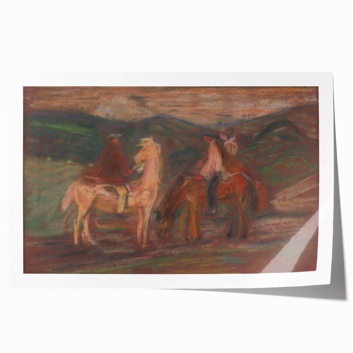 Expressionist Art - Riders by Arnold Peter Weisz-Kubínčan