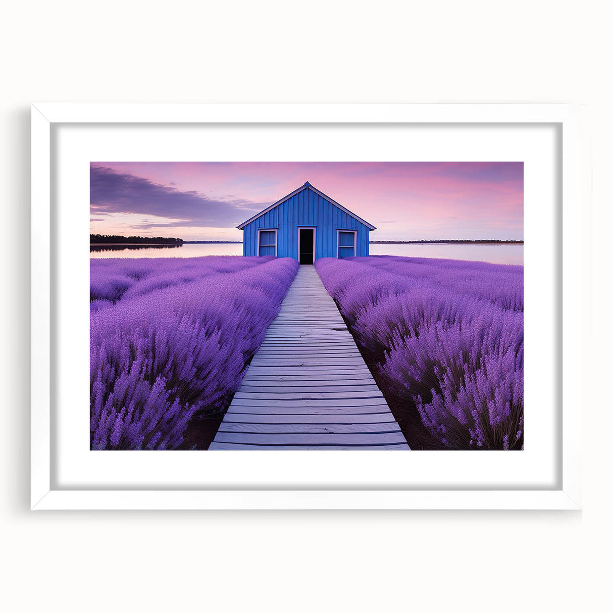 Extra large abstract art print of Perth, Australia in textured white frame, ideal for living room decor.