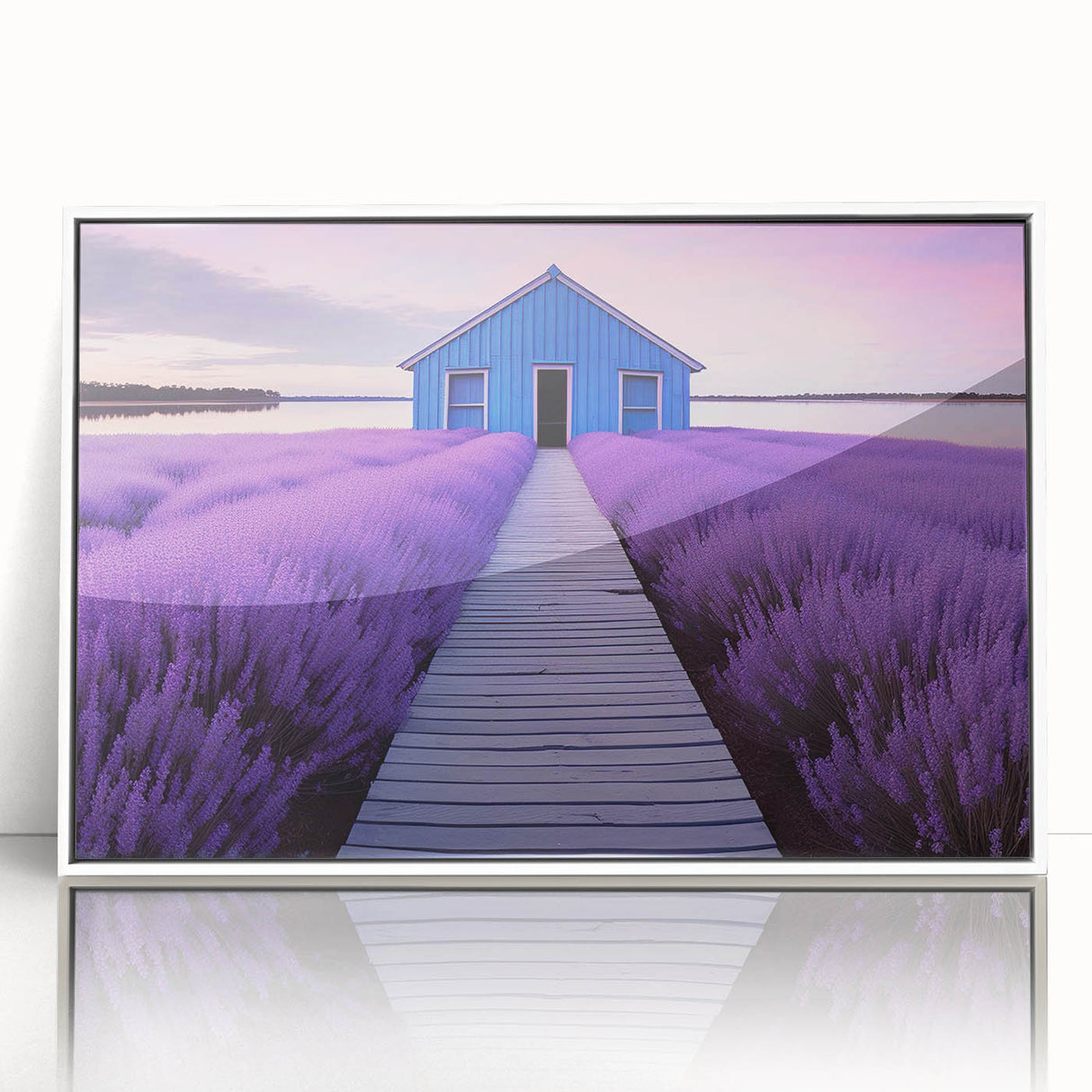 Large art print of Perth, Australia skyline in muted colors on a white acrylic frame, suited for modern nursery decor.