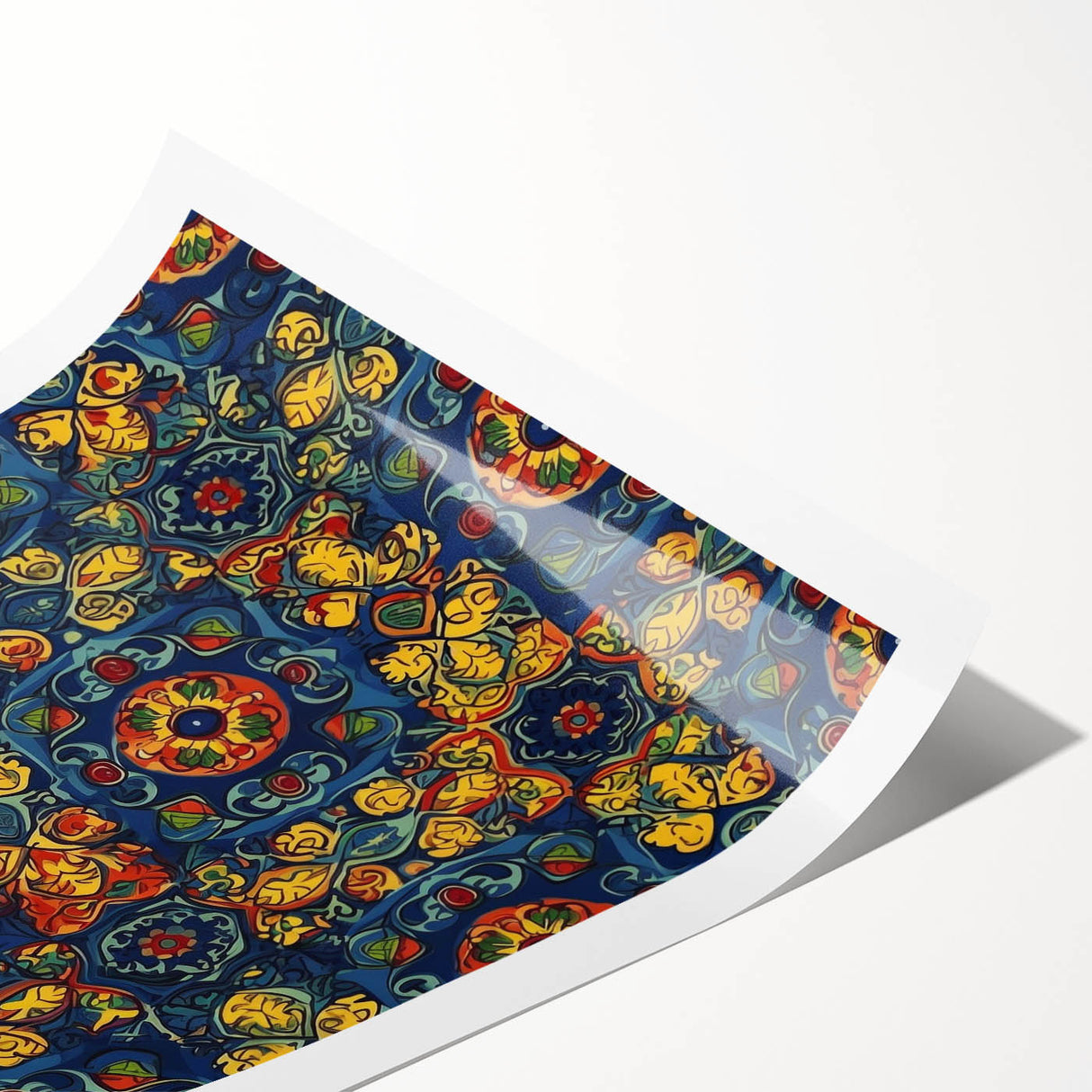 Extra large wall art featuring line art flowers in muted earth tones on a rolled print, ideal for large living room decor.