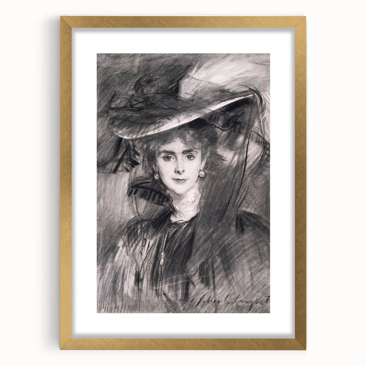 Famous Romantic Era Art - Portrait of the Baroness de Meyer