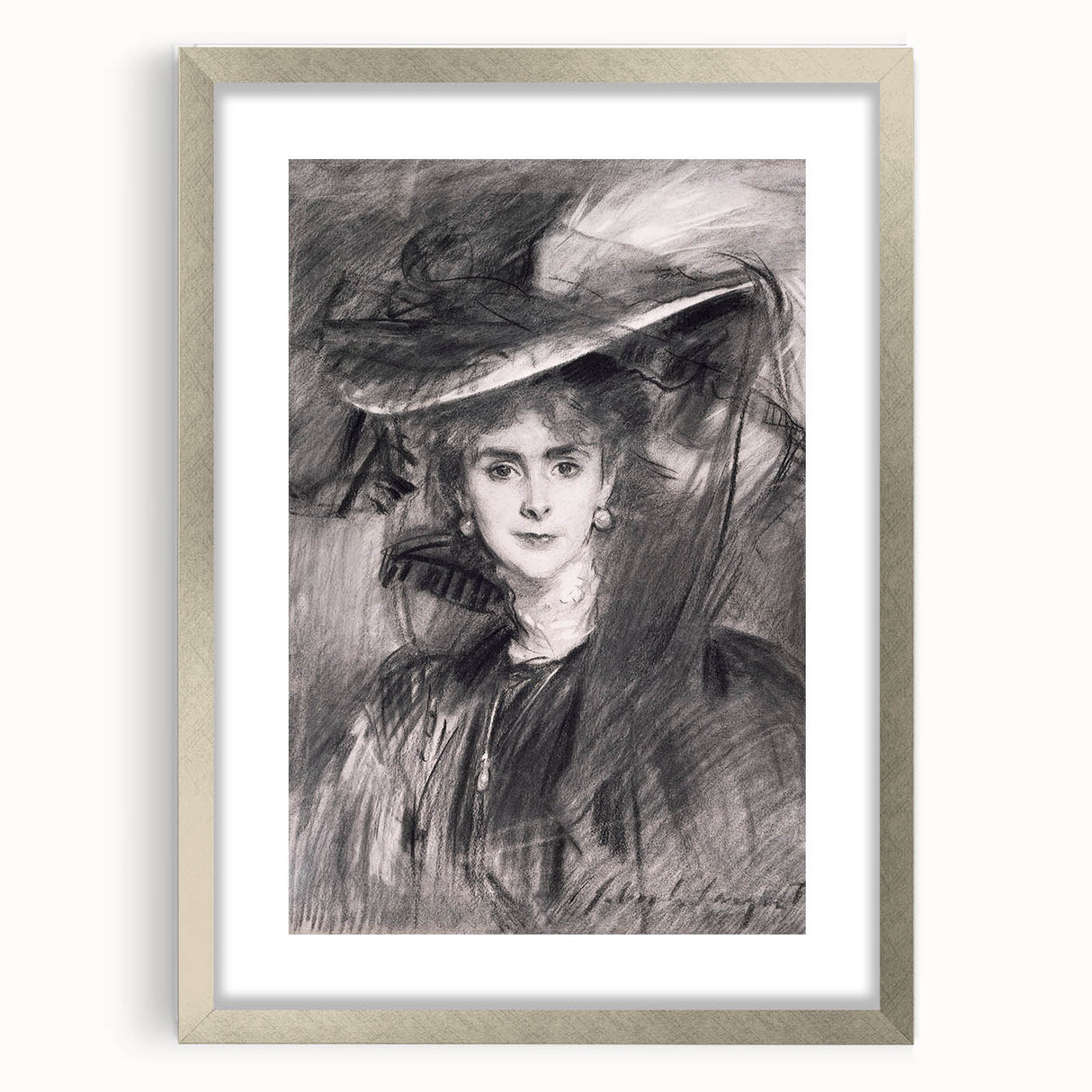 Famous Romantic Era Art - Portrait of the Baroness de Meyer