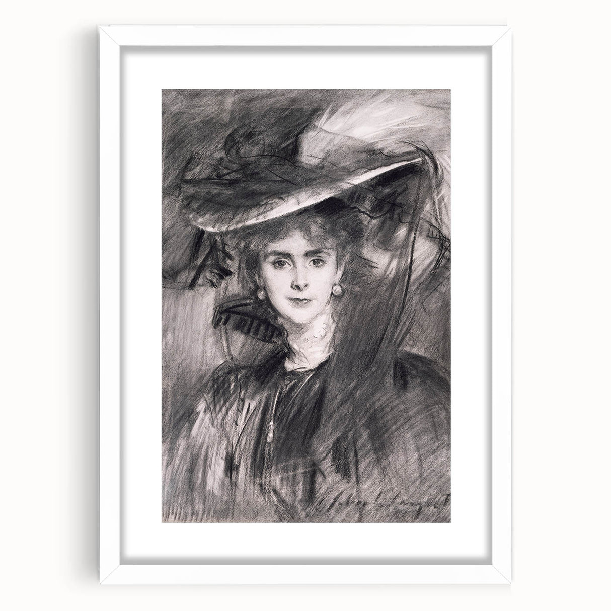 Famous Romantic Era Art - Portrait of the Baroness de Meyer