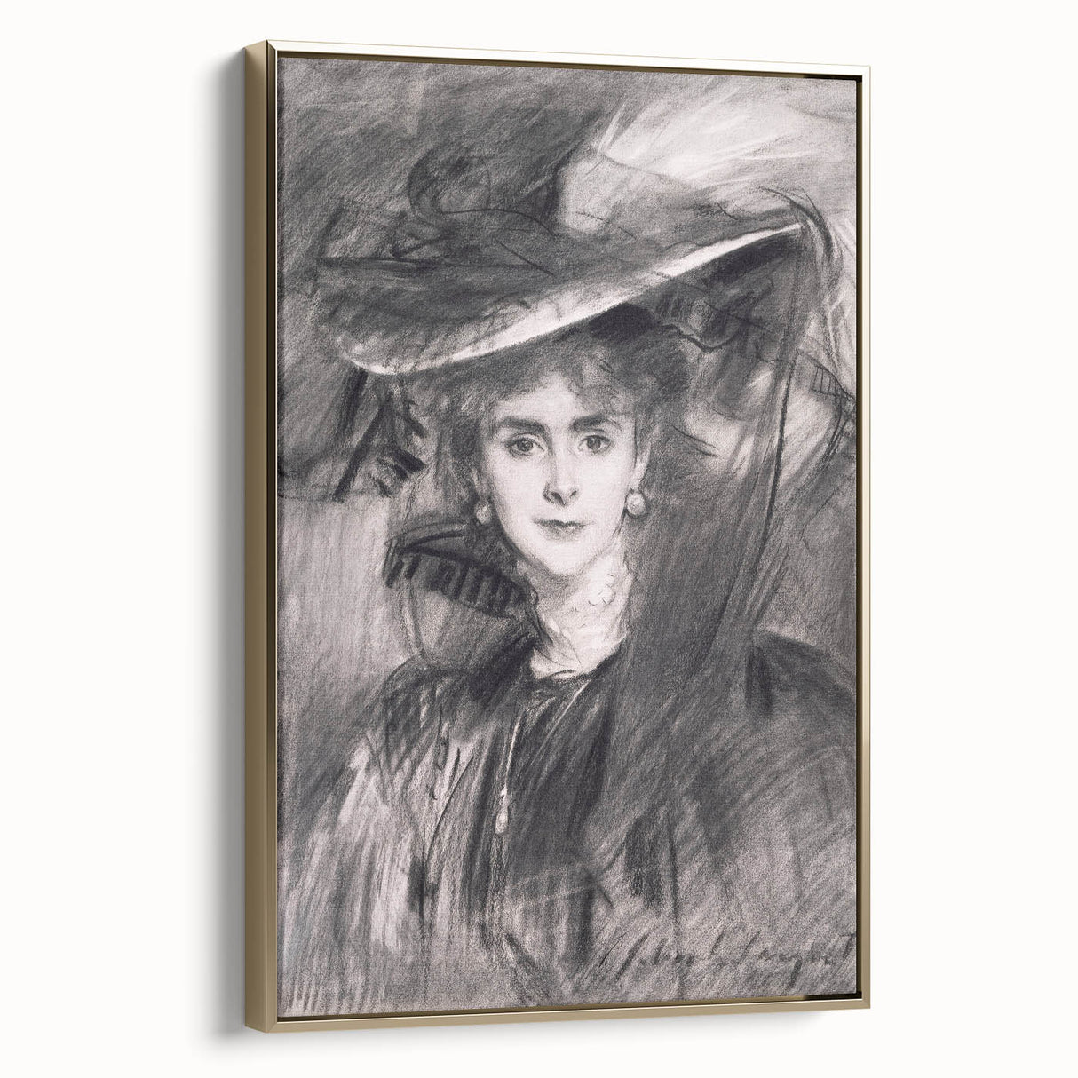 Famous Romantic Era Art - Portrait of the Baroness de Meyer