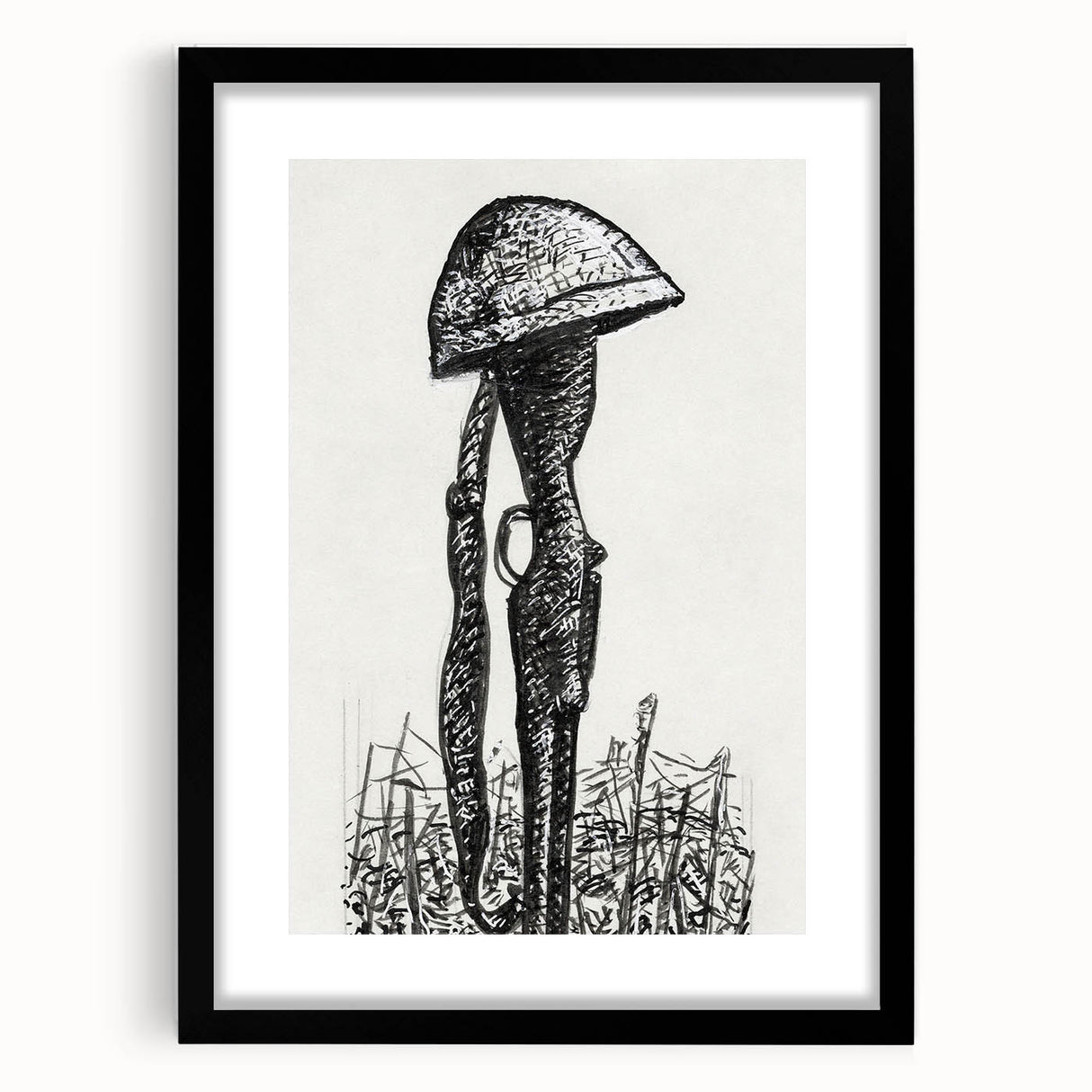 Expressionist Art - Rifle with Helmet in a Field by Leo Gestel