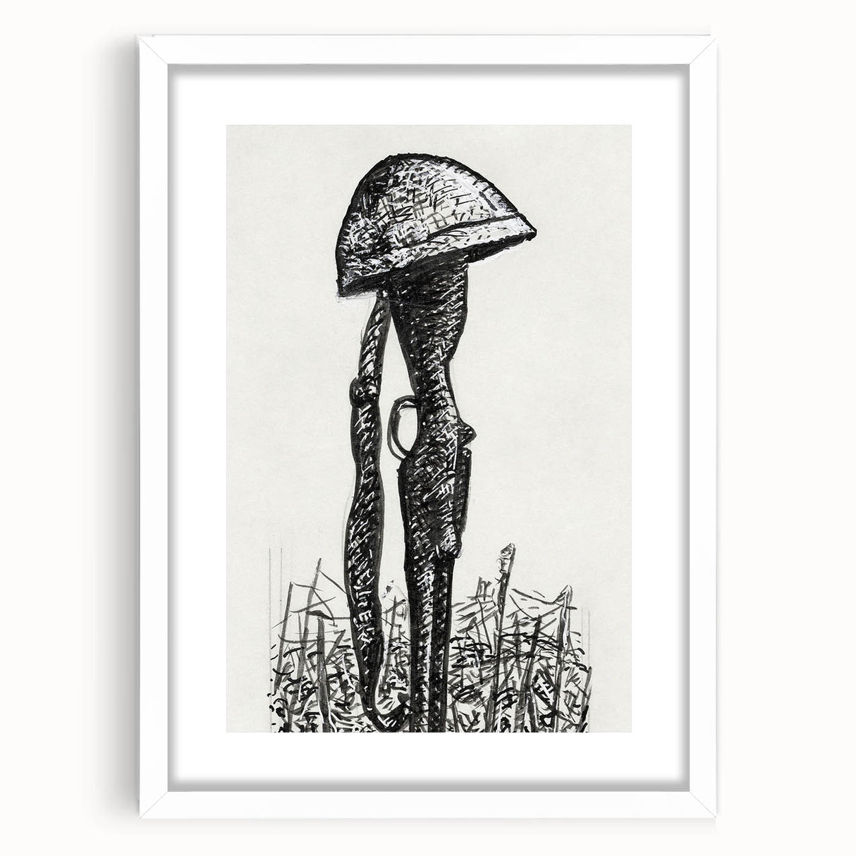 Expressionist Art - Rifle with Helmet in a Field by Leo Gestel