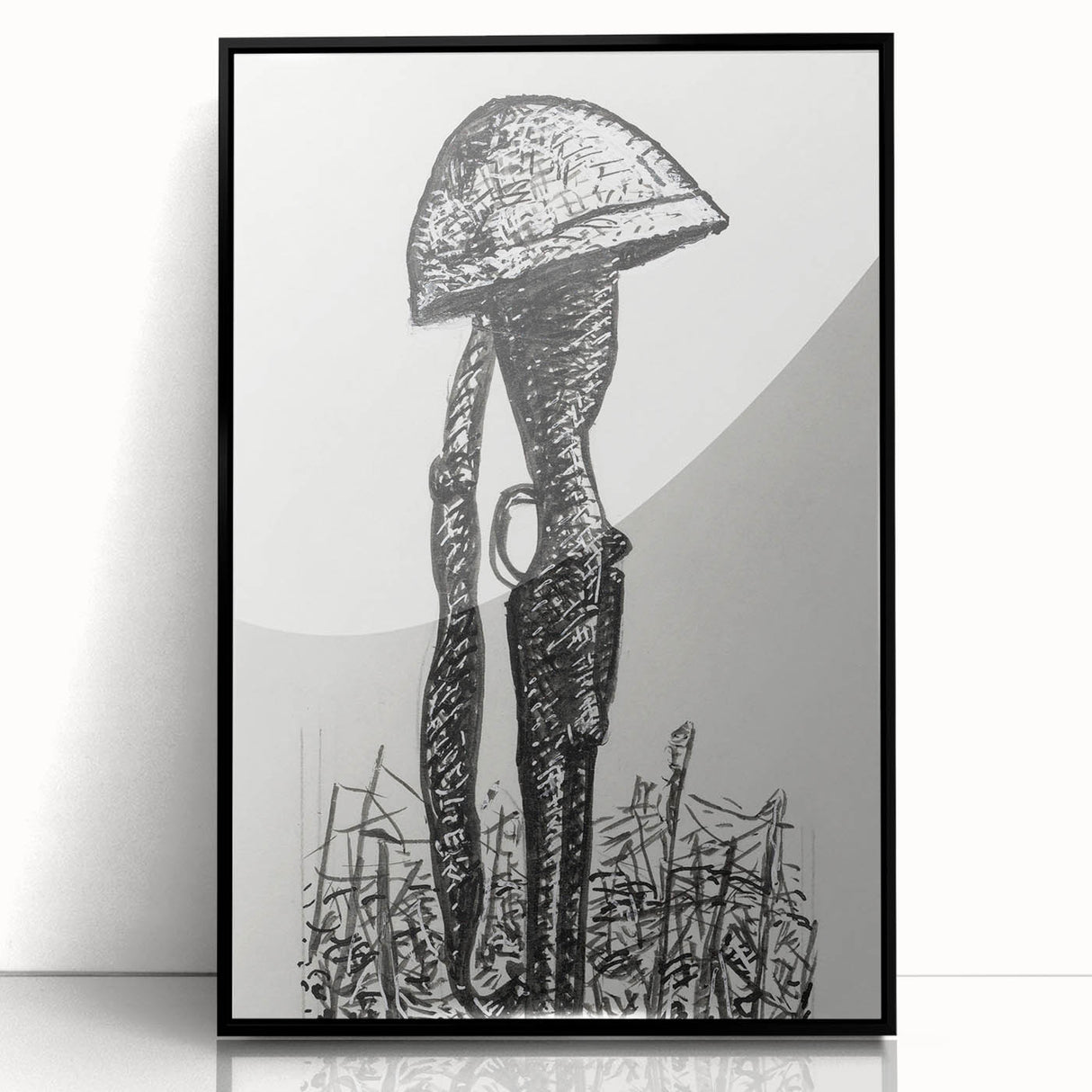 Expressionist Art - Rifle with Helmet in a Field by Leo Gestel