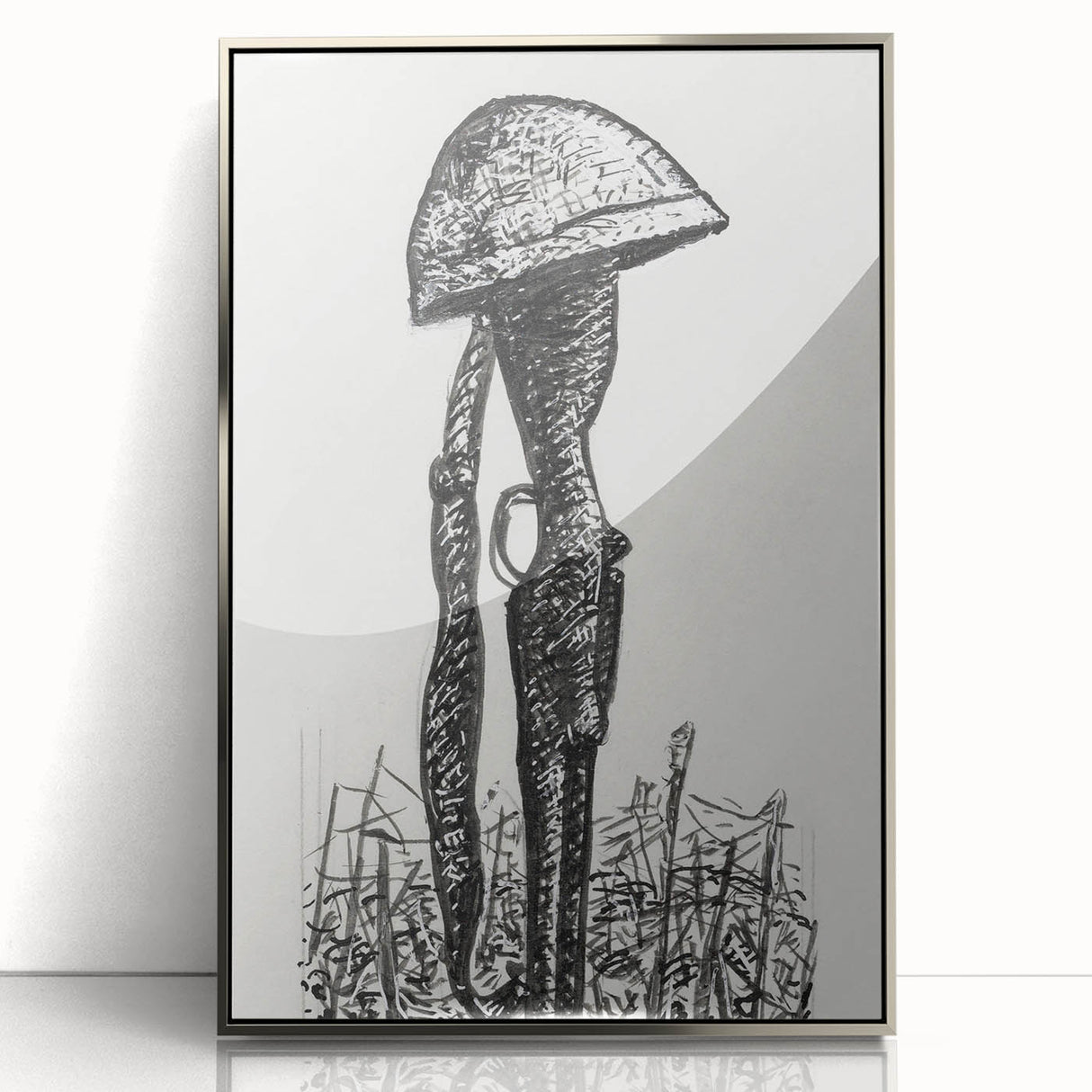 Expressionist Art - Rifle with Helmet in a Field by Leo Gestel