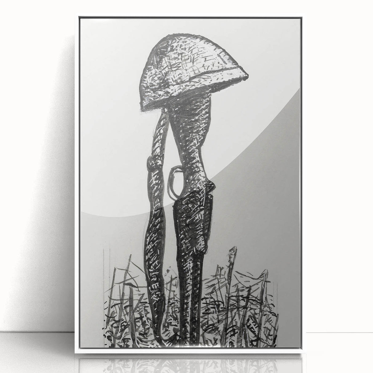 Expressionist Art - Rifle with Helmet in a Field by Leo Gestel