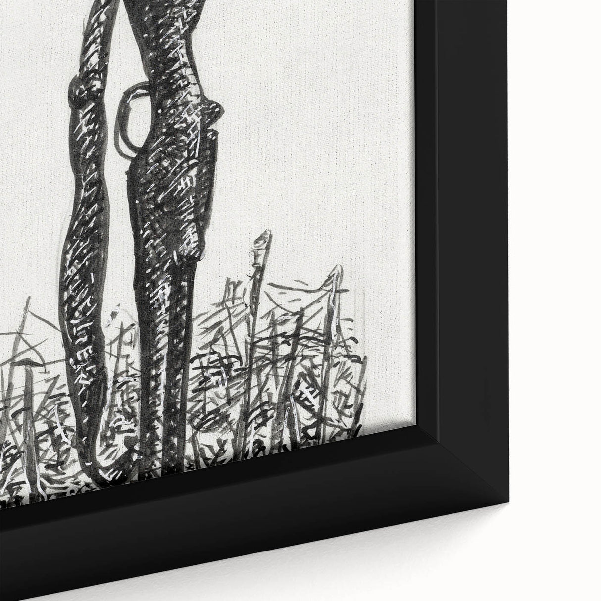 Expressionist Art - Rifle with Helmet in a Field by Leo Gestel