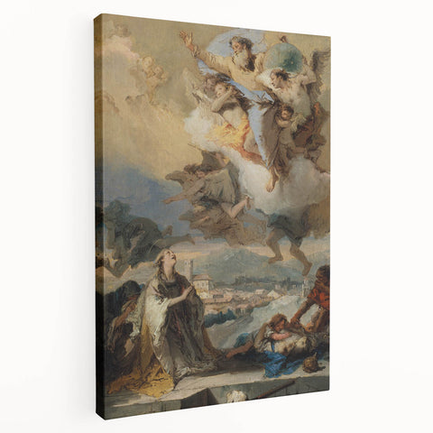 Romanticism Art - Saint Thecla Praying for the Plague-Stricken