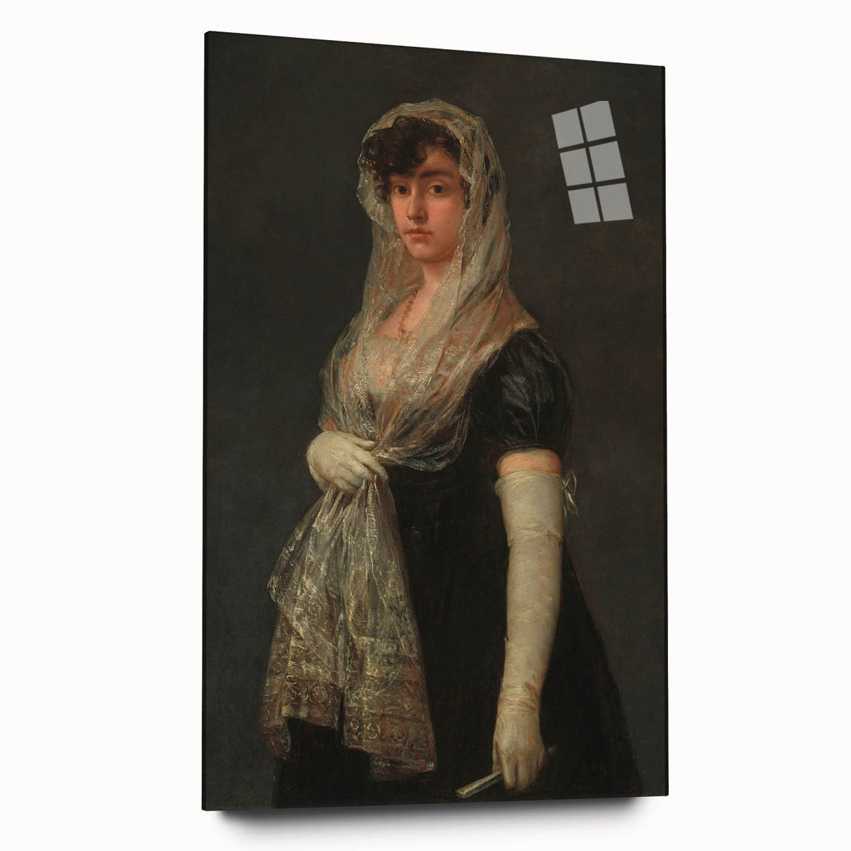 Romanticism Art - Young Lady Wearing a Mantilla by Francisco de Goya