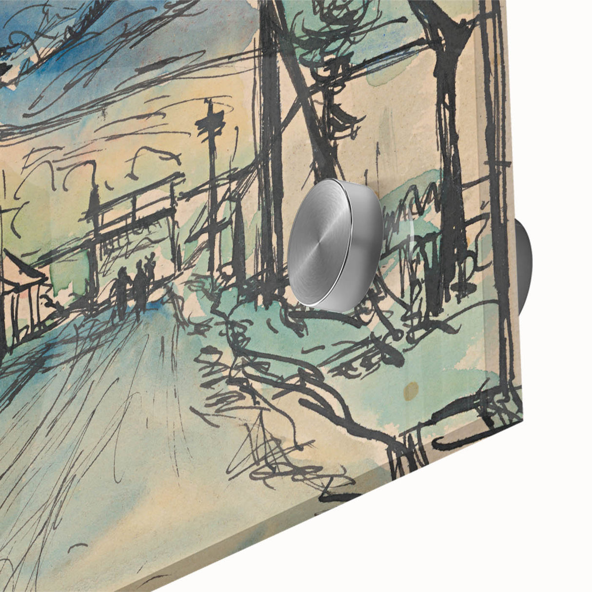 Expressionist Art - Sad Man in the Village by Arnold Peter Weisz-Kubínčan