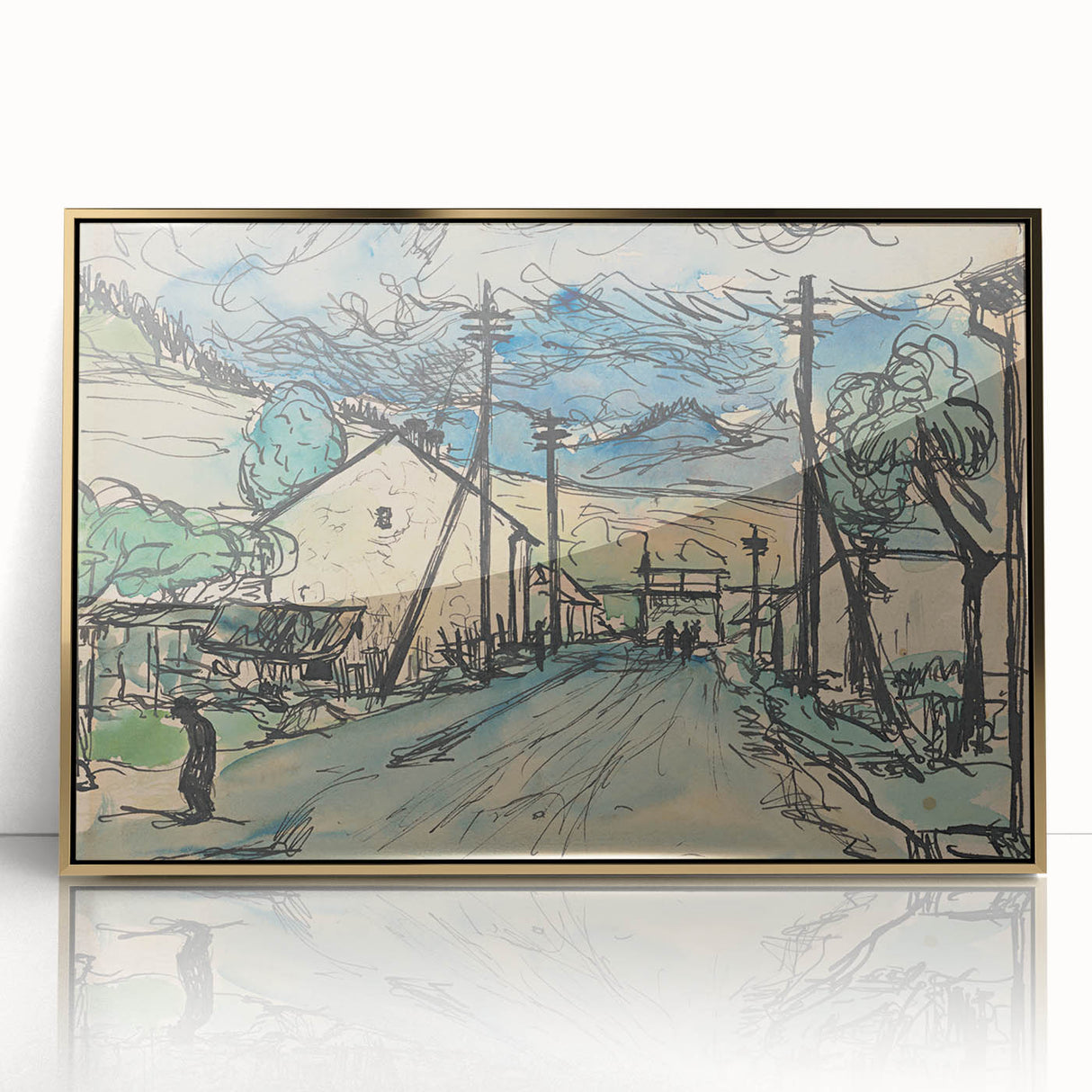 Expressionist Art - Sad Man in the Village by Arnold Peter Weisz-Kubínčan