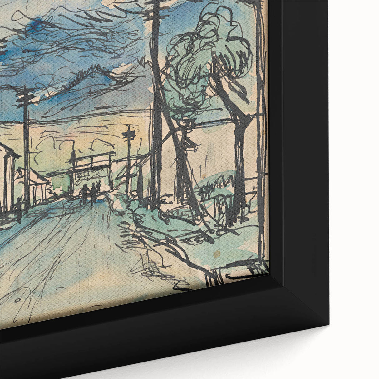 Expressionist Art - Sad Man in the Village by Arnold Peter Weisz-Kubínčan