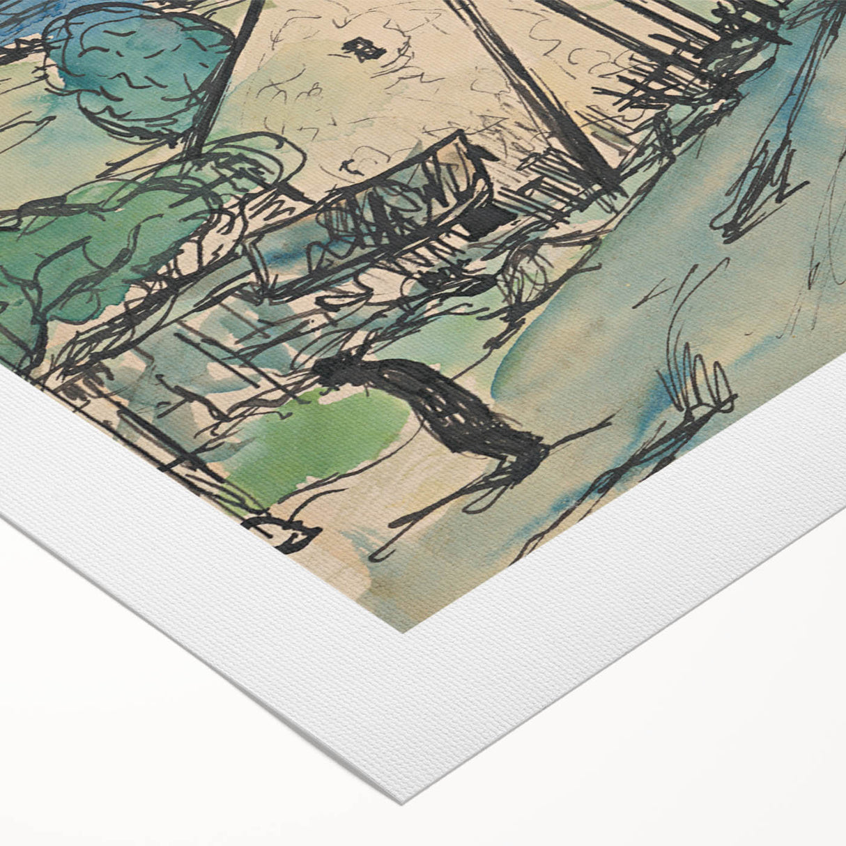 Expressionist Art - Sad Man in the Village by Arnold Peter Weisz-Kubínčan