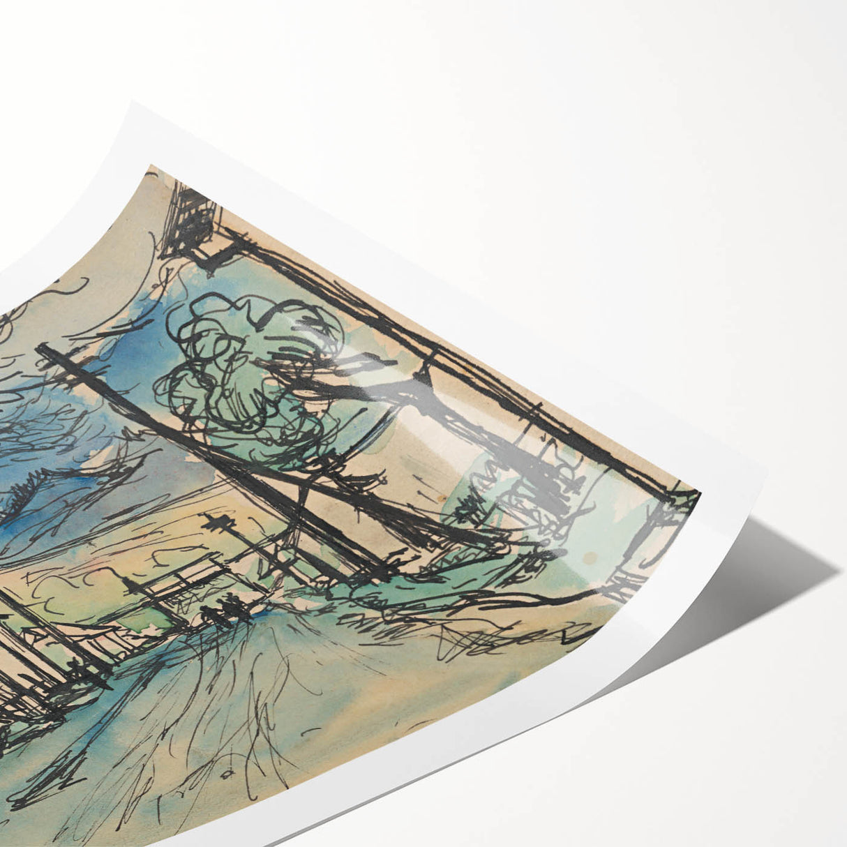 Expressionist Art - Sad Man in the Village by Arnold Peter Weisz-Kubínčan