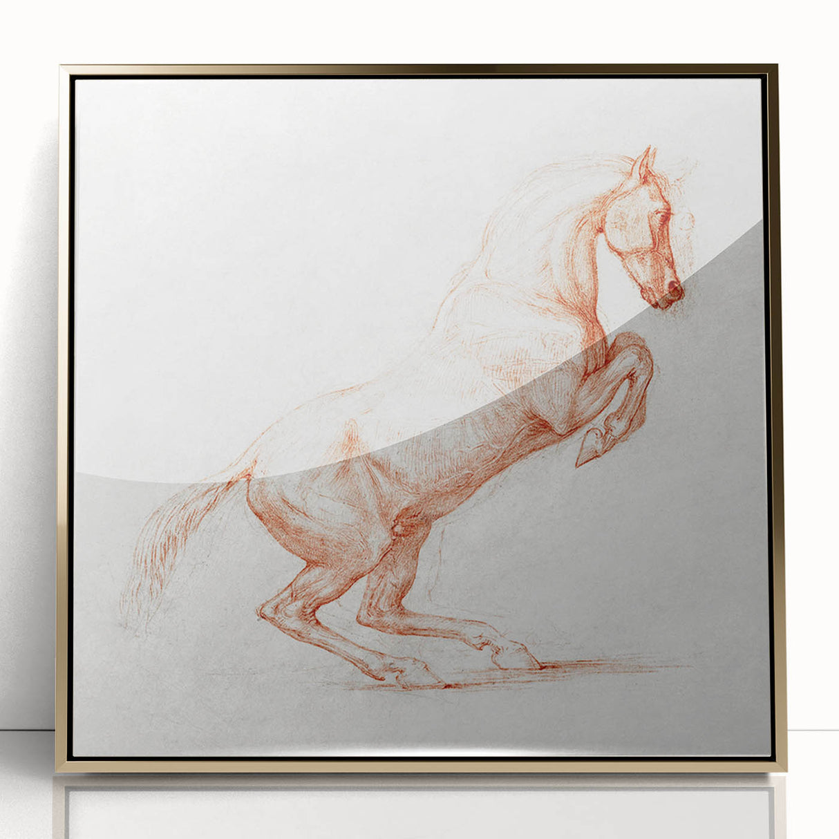 Romanticism Art: "Prancing Horse Sketch" by George Stubbs