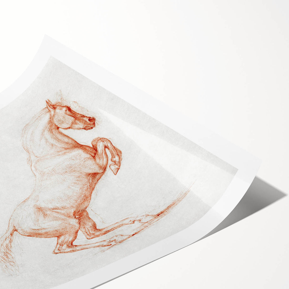 Romanticism Art: "Prancing Horse Sketch" by George Stubbs