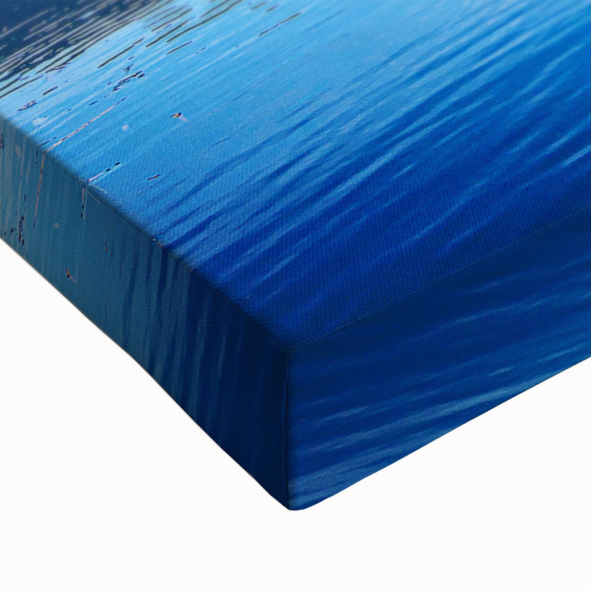 Large art of a black and white Indonesian landscape on stretched canvas, suitable for bedroom wall decor.