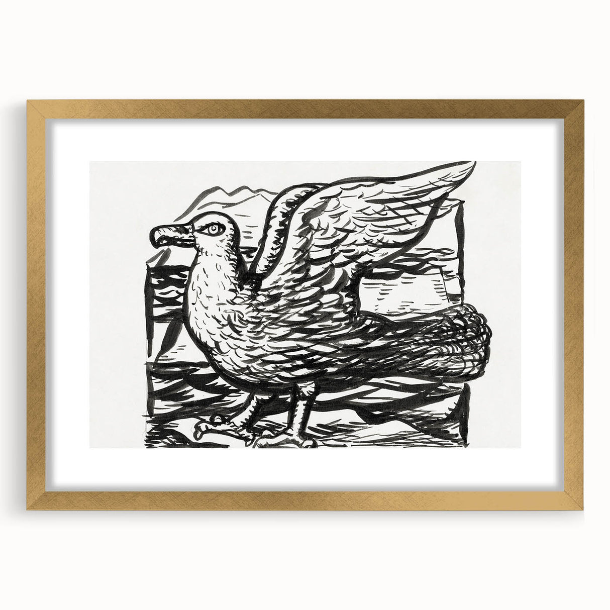 Expressionist Art - Seagull by Leo Gestel