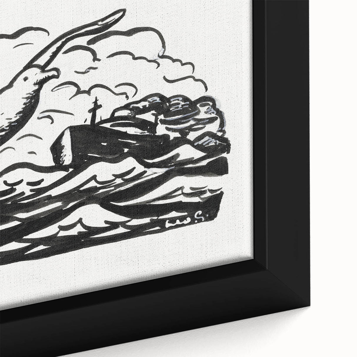 Expressionist Art - Seagull and Steamship at Sea by Leo Gestel