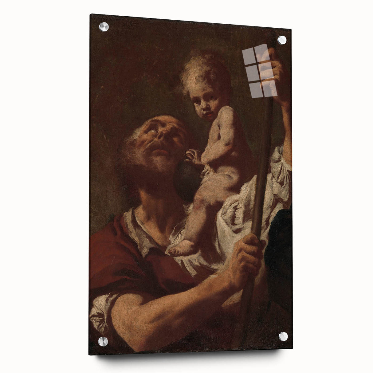 Romanticism Art: Saint Christopher with Christ - Classic Romantic Painting