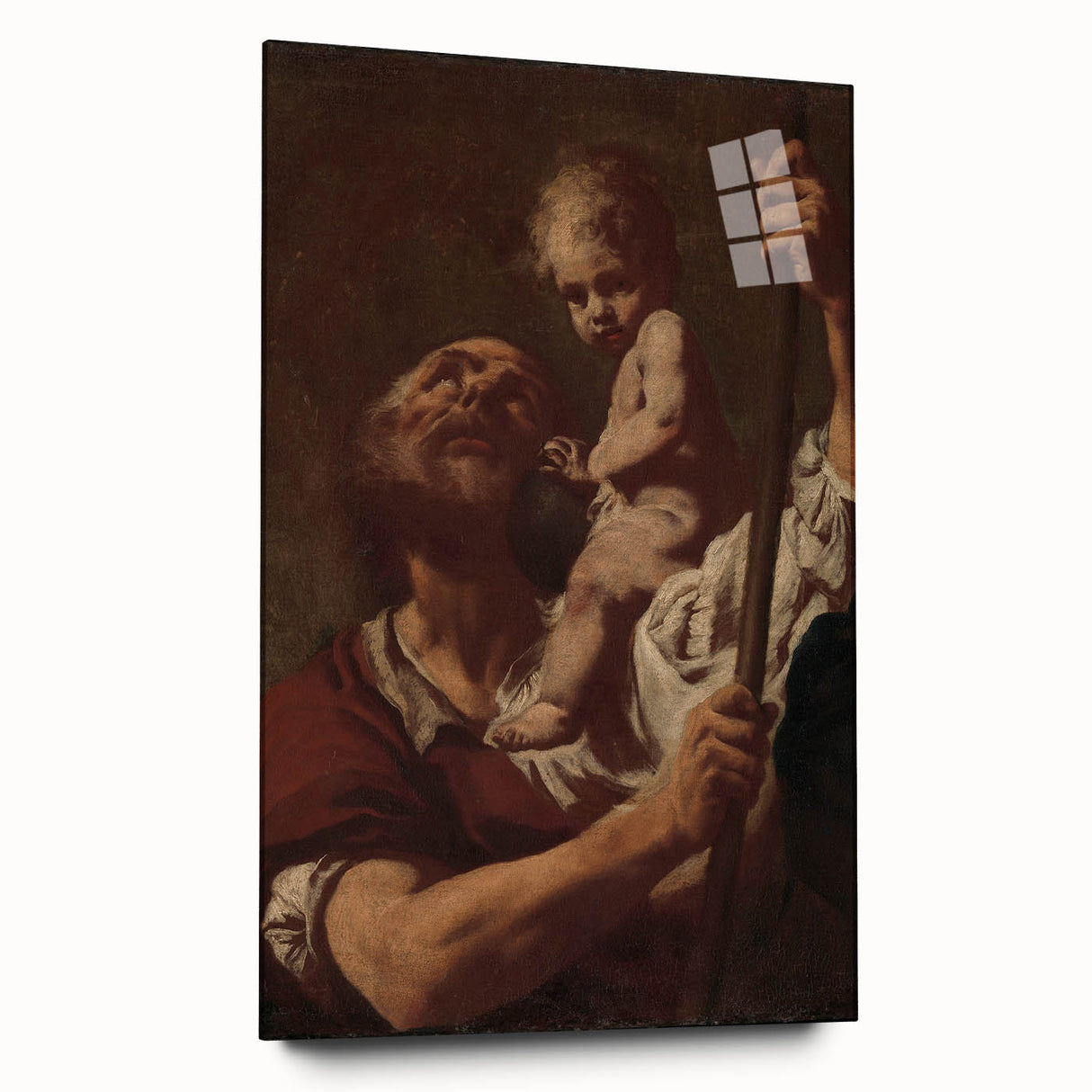 Romanticism Art: Saint Christopher with Christ - Classic Romantic Painting
