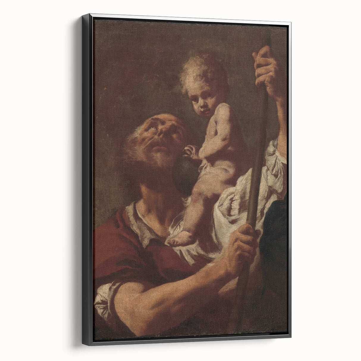 Romanticism Art: Saint Christopher with Christ - Classic Romantic Painting